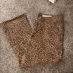 Leopard carpenter pants